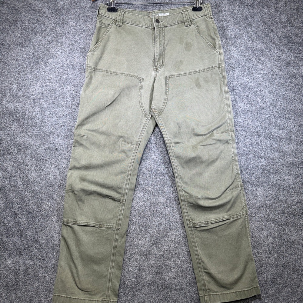Carhartt Rugged Flex Double-Knee Utility Work Pants Mens 33x32 Green BN2802-M